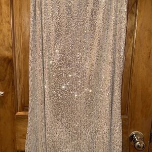 Old Navy Silver Sequin Maxi Dress